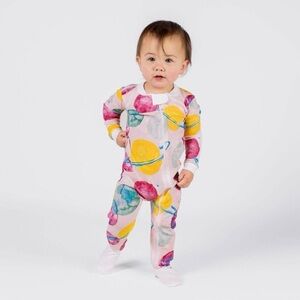 Burt's Bees Baby® Baby Girls' 1pc Outerspace Snug Fit Footed Pajama 12 Mos NWT